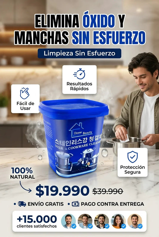 Pasta de limpieza de acero inoxidable, potente limpiador de eliminación de óxido para horno CH